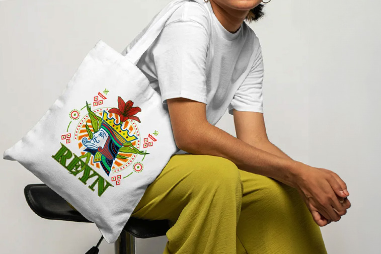 tote bag printed with roland by20 dtf printer
